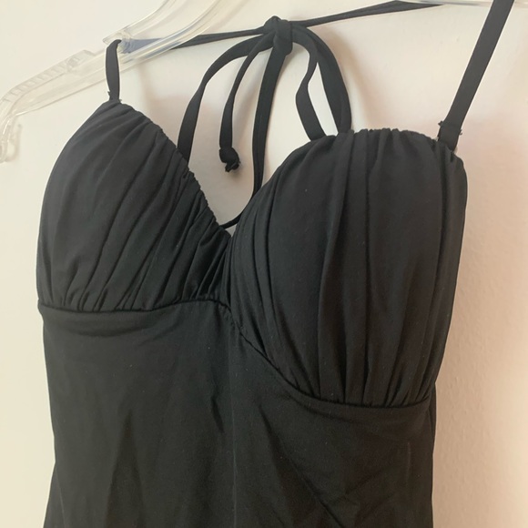 H&M Black One Piece Swimsuit With Ruched Top - Picture 3 of 10